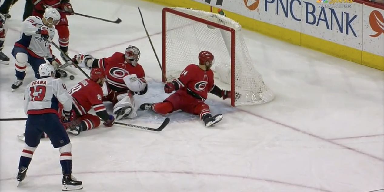 This Lars Eller goal resembled a rugby scrum more than a hockey play