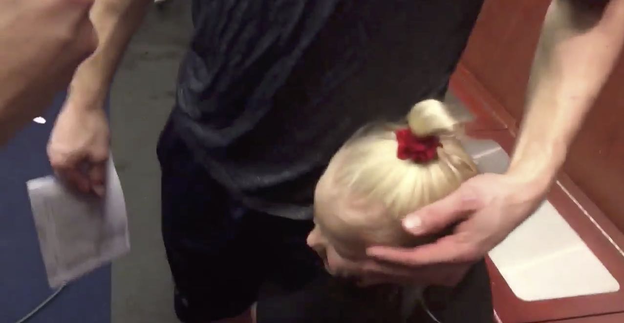 Lars Eller’s big night ends with adorable daughter hugging him during