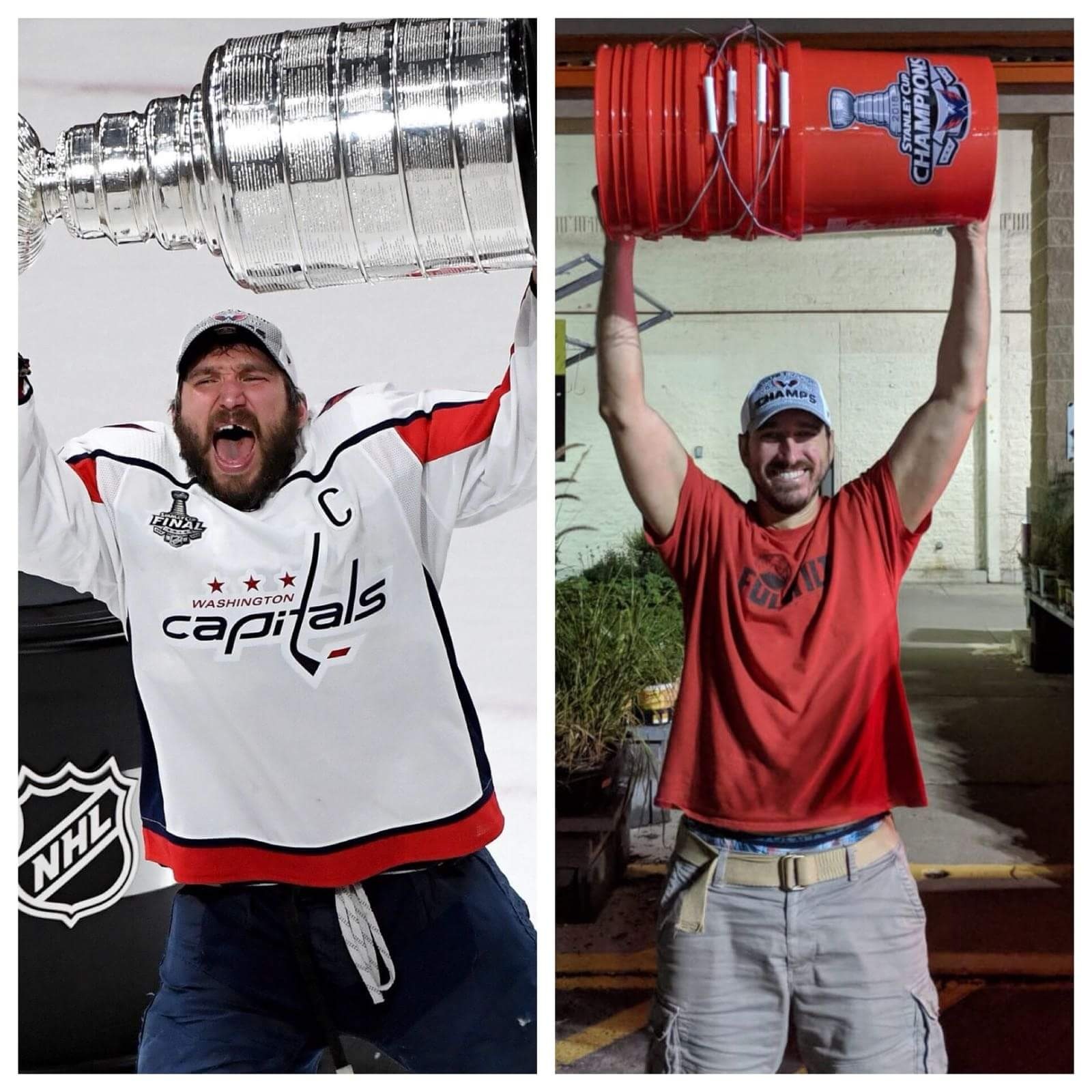 Stanley Cup champion Alex Ovechkin is also now a Stanley Bucket champion