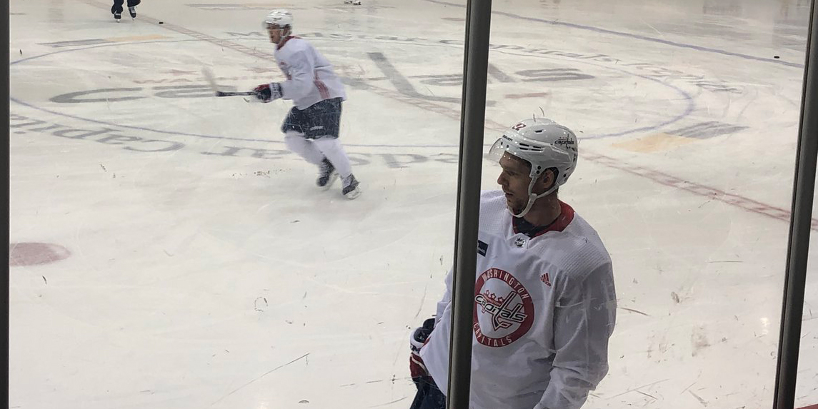 Evgeny joins Caps informal practices at MedStar Capitals Iceplex