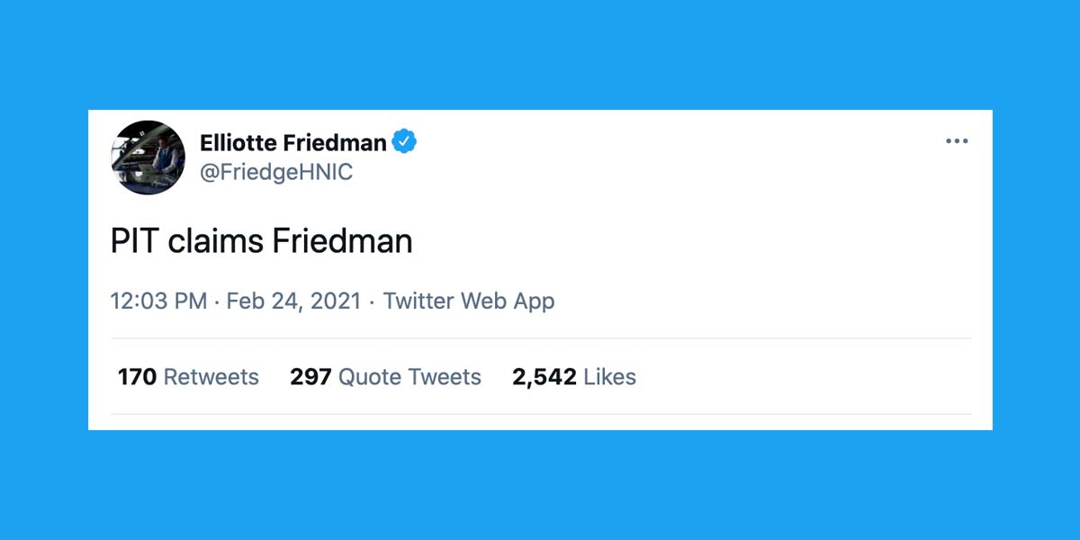 Elliotte Friedman Twitter