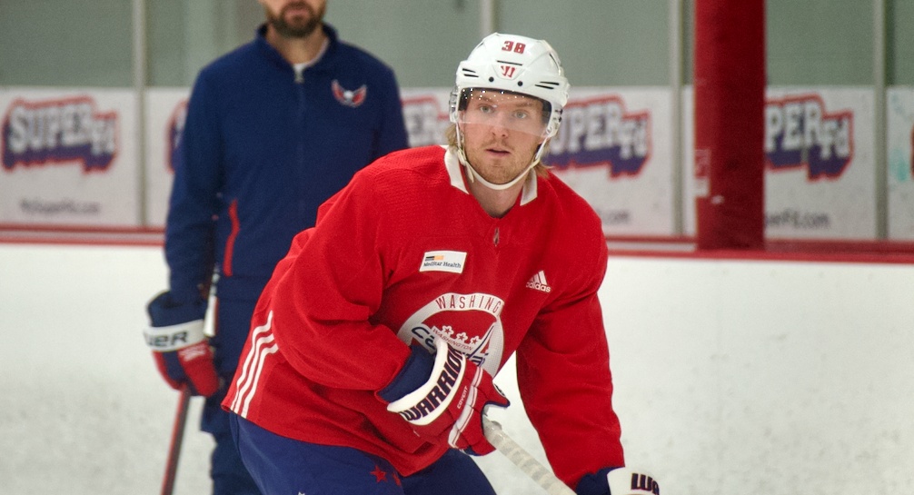 Rasmus Sandin participates in morning skate, uncertain for Capitals