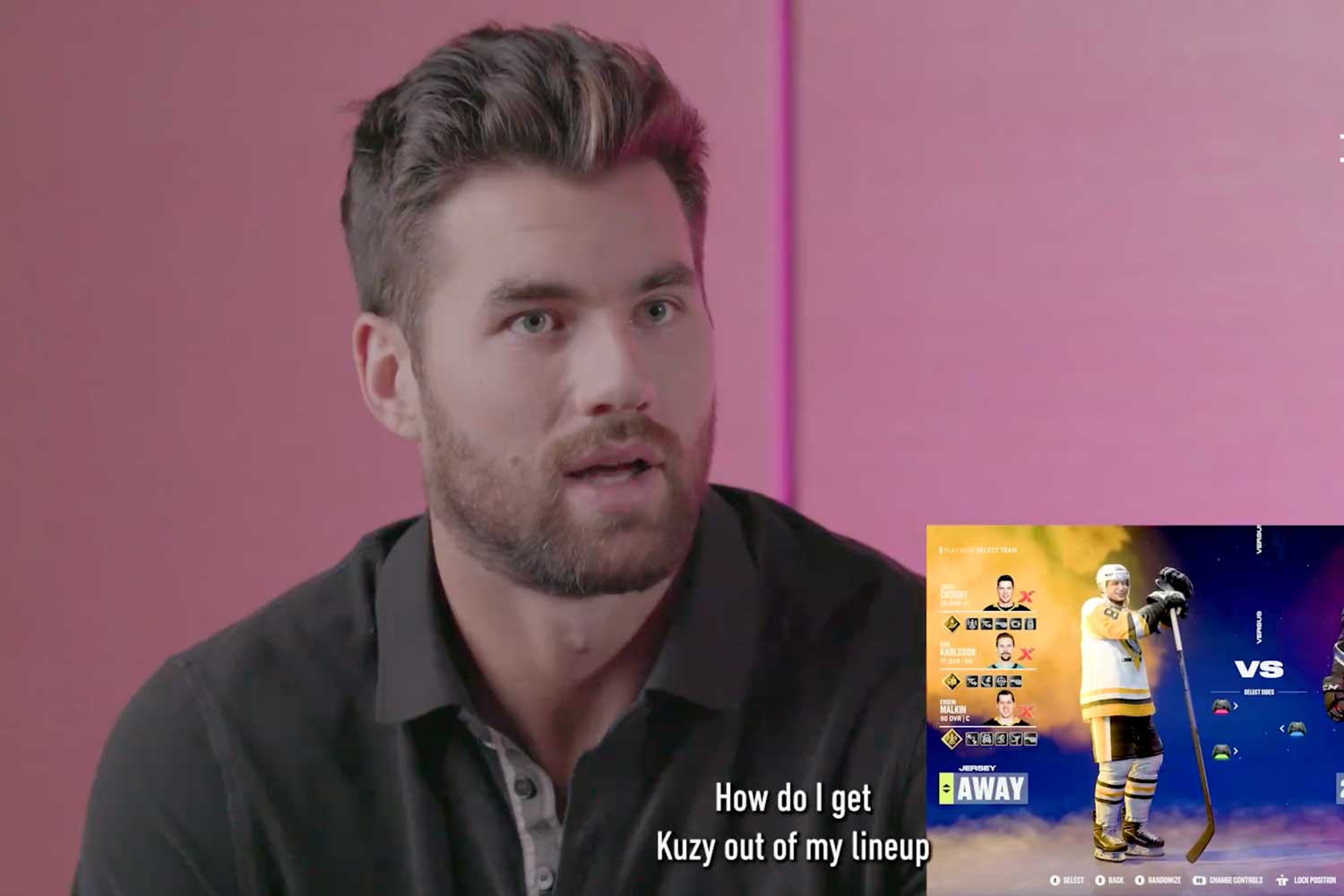 Tom Wilson asks (jokingly) ‘How do I get Kuzy out of my lineup’ while playing NHL 24